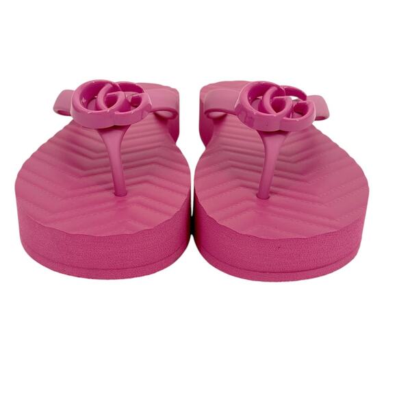 GUCCI Chevron Logo Thong Flip Flop Sandals 37 - Picture 6 of 12